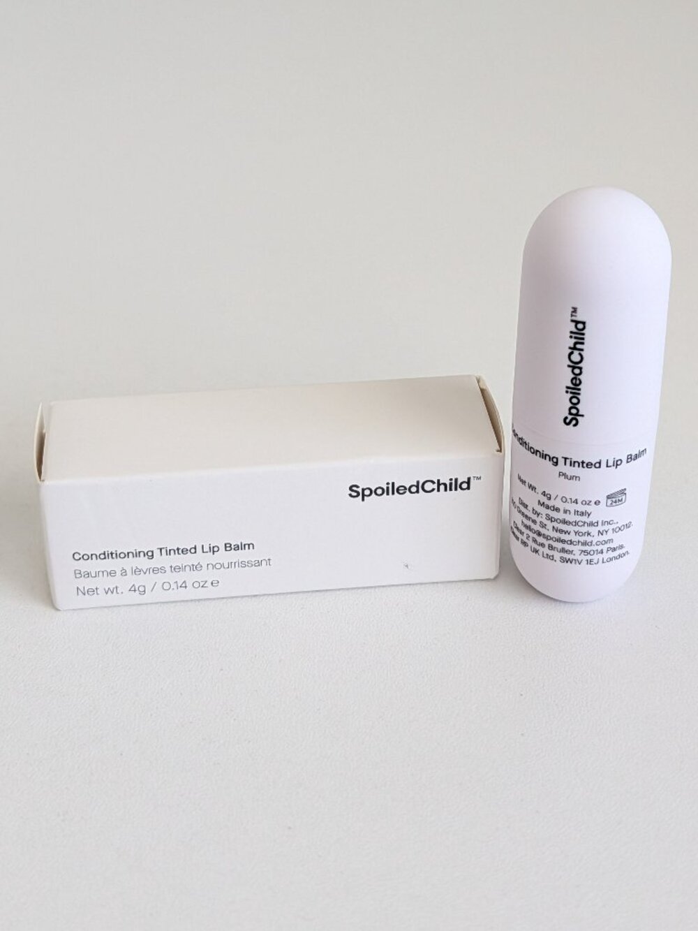 Spoiled Child Conditioning Tinted Lip Balm PLUM 4g /.14 oz New with Box